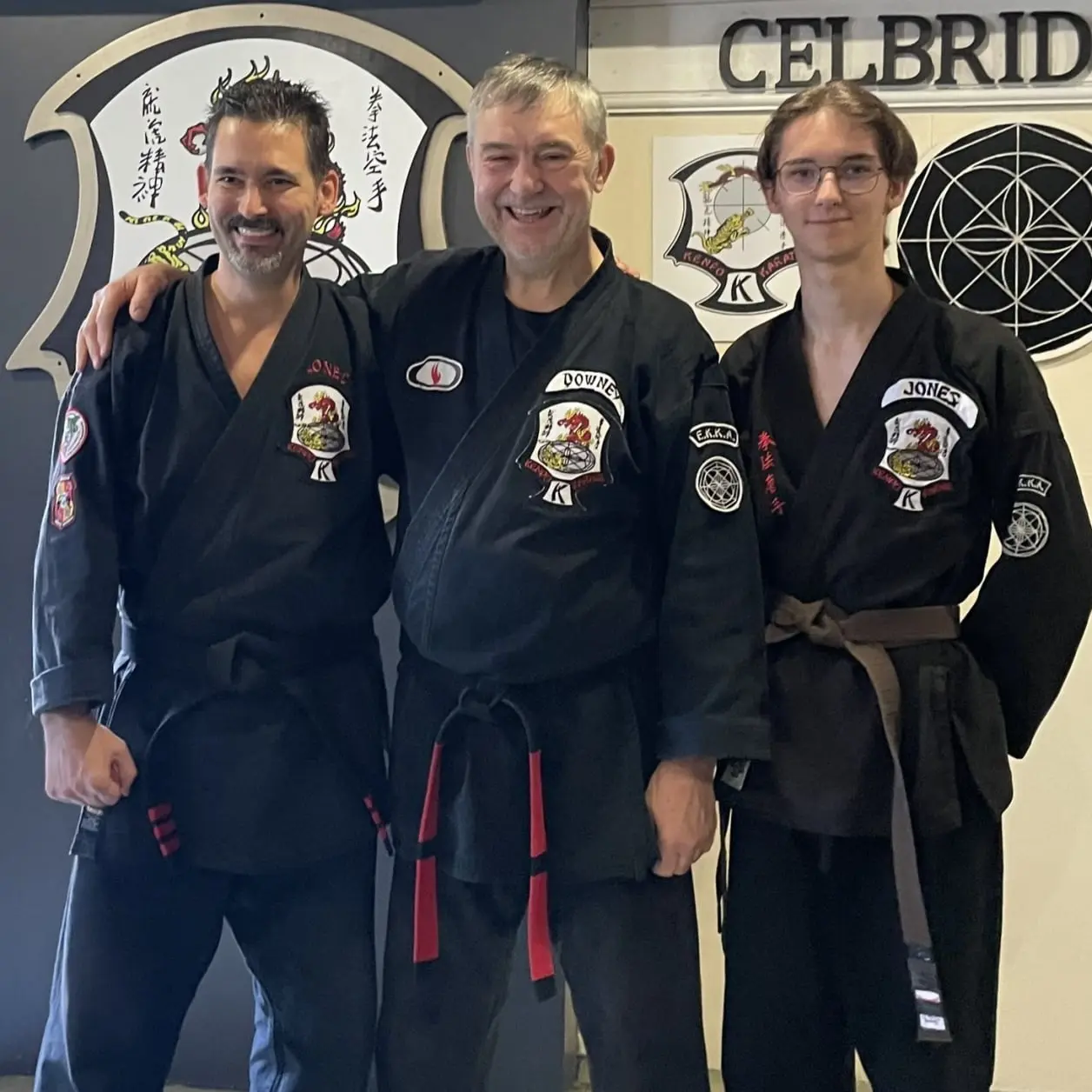 Paul Jones, Master Eddie Downey, and Luca Jones